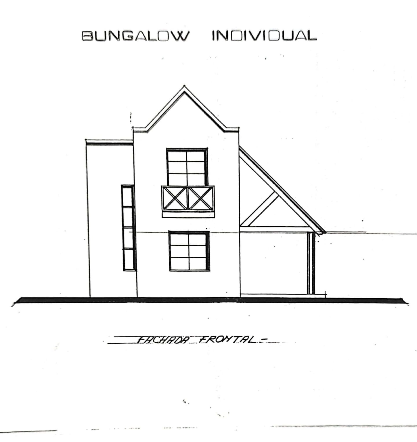 Bungalow individual en fase de construcción